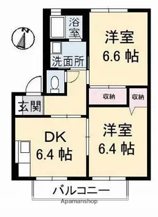 2DKの間取り画像