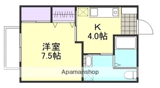 岡山県倉敷市中島【アパート】の間取り