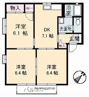 サン・フォーレス A棟【1階】の間取り