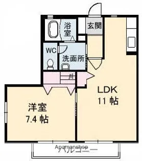 メゾン・アンジュ A棟【2階】の間取り