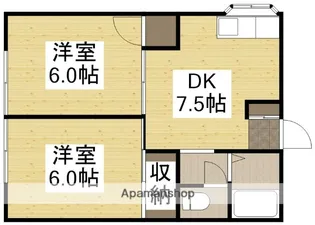 ガーデンハウス川入【101号室】の間取り