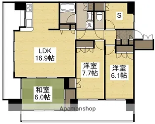アルファステイツ中庄駅前【7階】の間取り