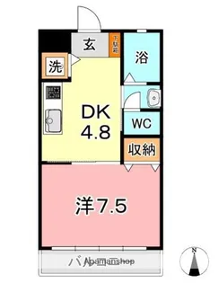 ポローニア西阿知【2階】の間取り