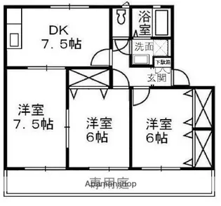 アエル乙島B棟【1階】の間取り