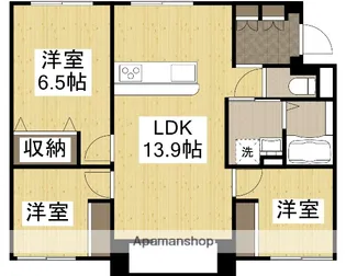 サバーブテラス黒崎新町【2階】の間取り