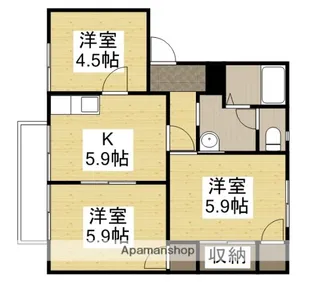 サンファミリア B棟【2階】の間取り