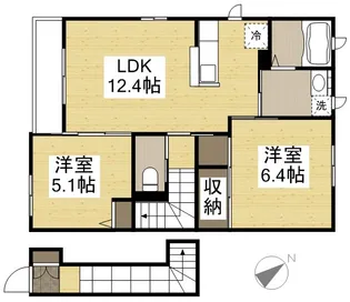 KO.レジデンス B棟【2階】の間取り