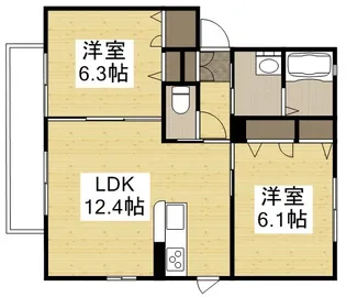 メゾンM B棟【2階】の間取り