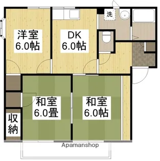 サンベルテ【2階】の間取り