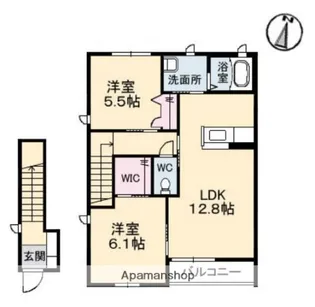 エクリール B棟【2階】の間取り