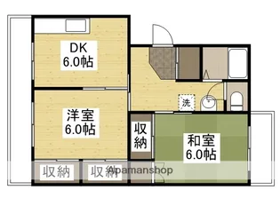 フジノマンション【403号室】の間取り