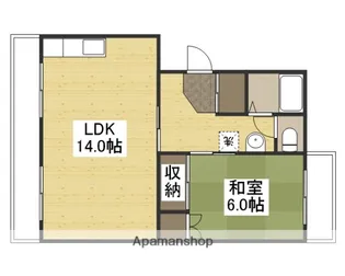 フジノマンション【303号室】の間取り