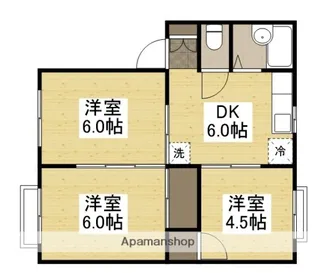 ジョイハウスサクラダ花尻【1階】の間取り
