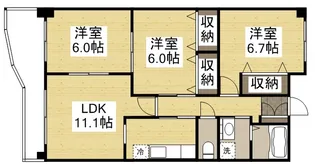 ジュンサンライト【3階】の間取り
