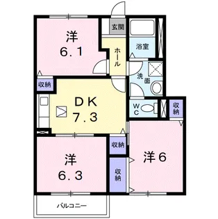 ビルゴB【1階】の間取り