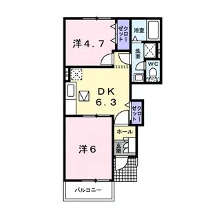 ユーヒルズ大崎【1階】の間取り
