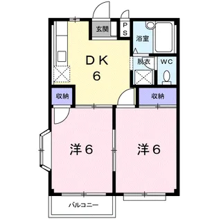 エルディム若竹Ⅱ【1階】の間取り