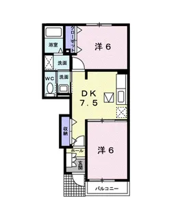 サニーコート Ⅱ【1階】の間取り