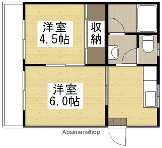 山長ビルB【4階】の間取り