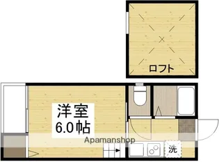 玉島長尾ハイツ A棟【2階】の間取り