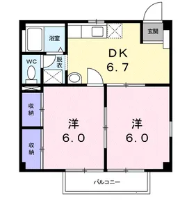 ハピネスエンジェル323【1階】の間取り