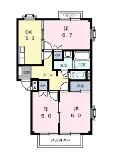 アクセス吉岡A【2階】の間取り