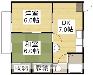 グリーンハイツ西阿知A【103号室】の間取り