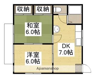 グリーンハイツ西阿知A【101号室】の間取り