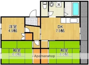 マンション若松【3階】の間取り