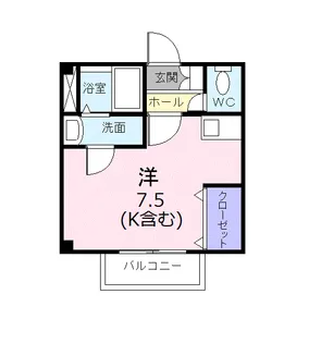 シャン.ド.フルール【2階】の間取り