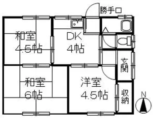 岡山県倉敷市中島【一戸建】の間取り