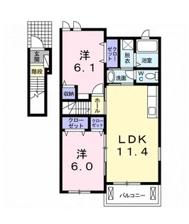 エスポワール21−A【2階】の間取り