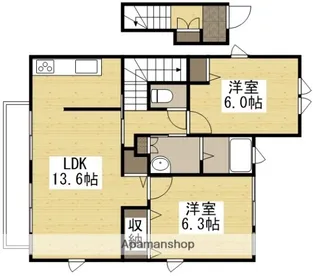ビロカーレA棟【2階】の間取り
