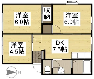 サンタウンコーラル A【202号室号室】の間取り