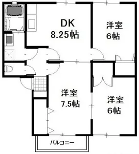 パークサイドハイツ【2階】の間取り