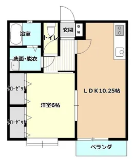 吉備コーポ【1階】の間取り