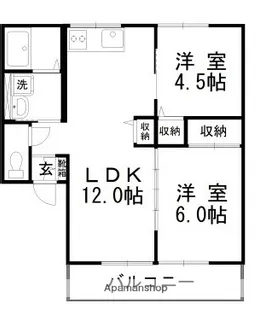 笹沖ハイムⅠ【1階】の間取り