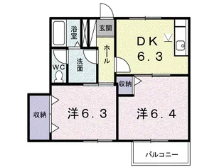 オーブリー金光A【1階】の間取り