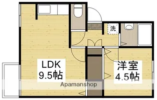 コーポリシアンサス【103号室】の間取り