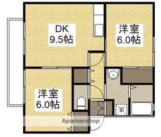 ラピュータ大島 B棟【101号室】の間取り