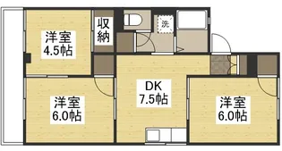 コーポ万寿東 B棟【101号室】の間取り