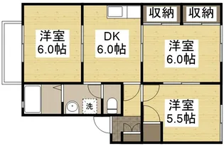 シャトーさつき【1階】の間取り