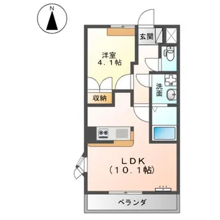 マンダリーネ広江【207号室】の間取り