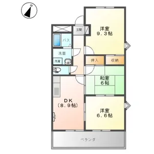 ルナ・アルカディア壱番館【1階】の間取り