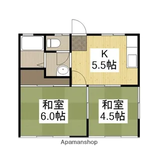 コーポ阿部【201号室】の間取り