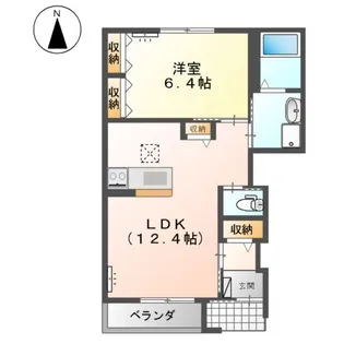 アビターレ【1階】の間取り