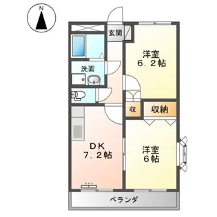 プロニティーハイム【2階】の間取り
