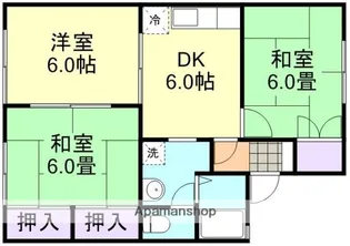 ドミール山田B棟【1階】の間取り