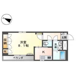 アップフィールド新倉敷【1階】の間取り