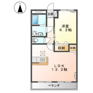 ヴィーブルピア【1階】の間取り